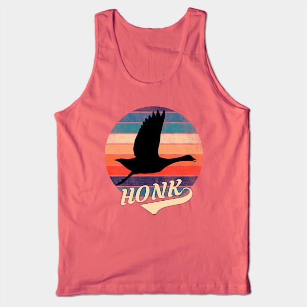 Goose Honk Retro Sunset Tank Top by GypsyBluegrassDesigns